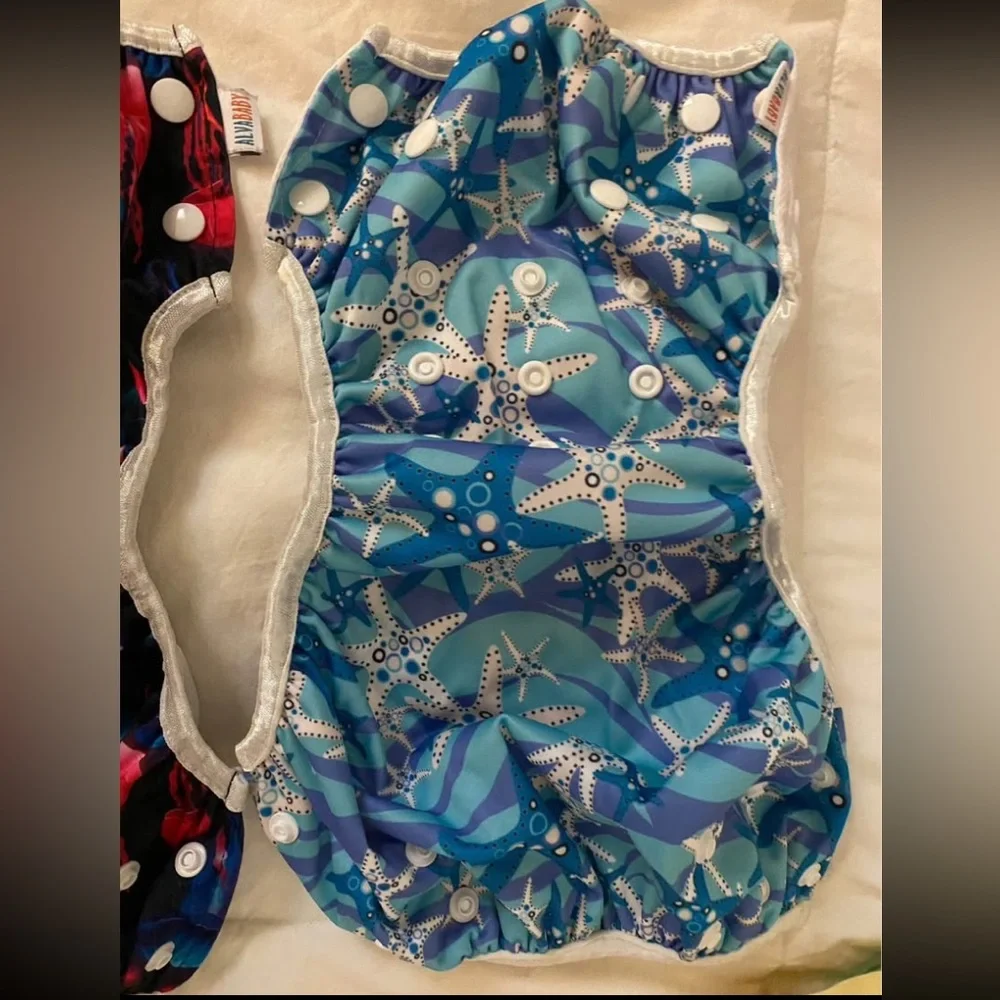 Nautical and Sea Life Themed Kids Cloth Swim Diaper Covers